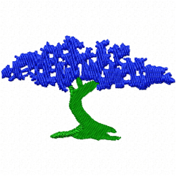 Flowers And Tree Embroidery Design 4